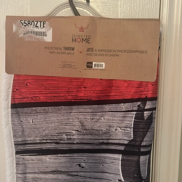 NEW Rustic Deer Photoreal Print Throw Blanket With Sherpa Back - Picture 6 of 8